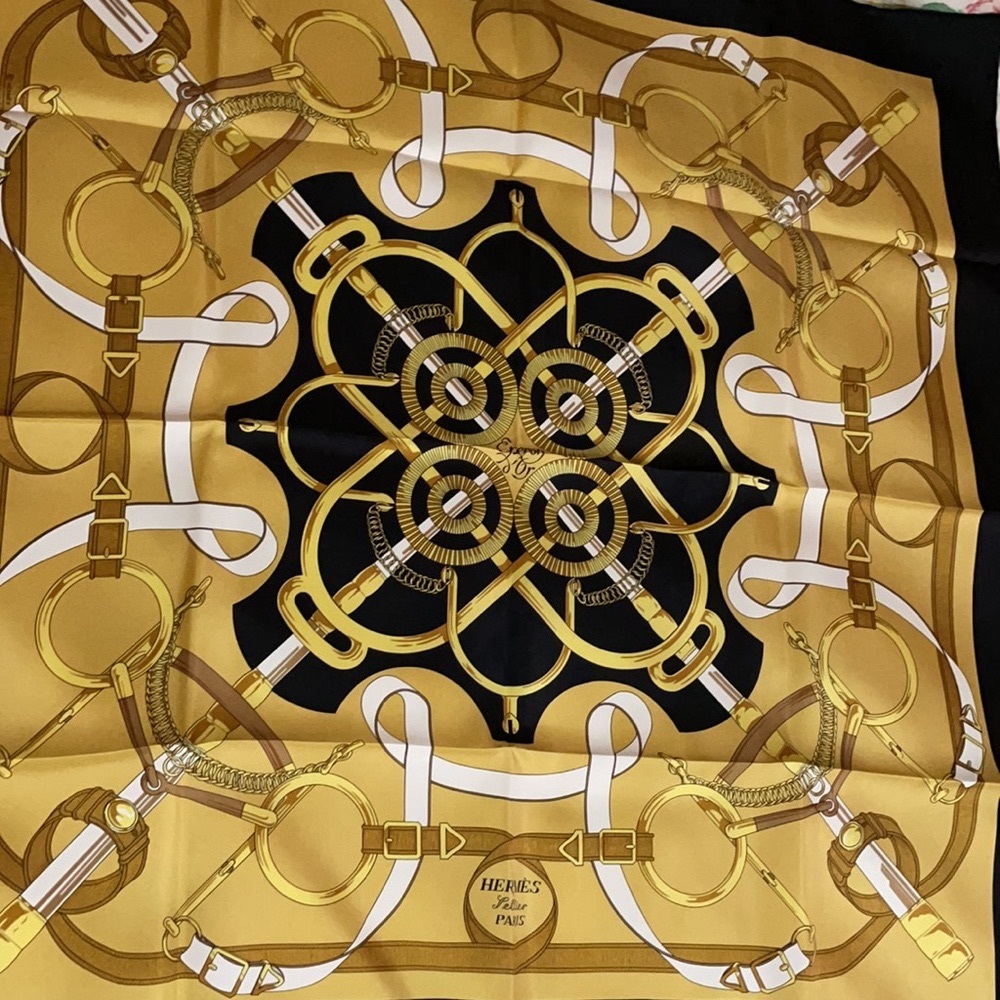 Hermes Pellier silk scarf